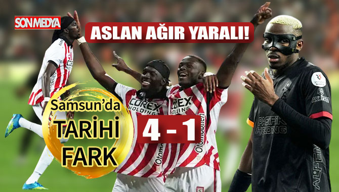 Şampiyonluğunu ilan etmeye gitmişti: Galatasaray Samsun'da yıkıldı: 4-1