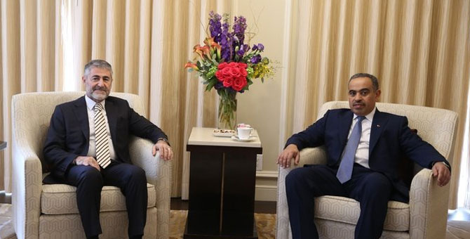 Bakan Nebati, Washington'da Katar Maliye Bakanı'yla görüştü