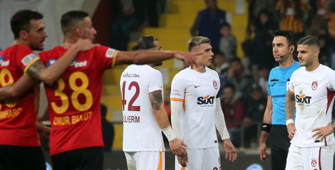Galatasaray'a Kayseri'de ağır darbe