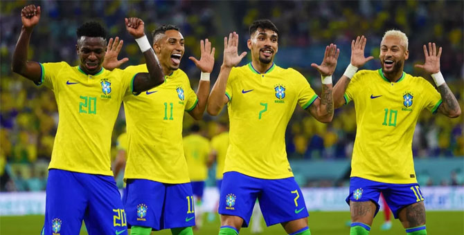 Sambaya devam: Brezilya'dan Güney Kore'ye 4 gol