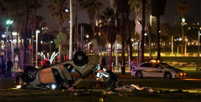 İsrail'in başkenti Tel Aviv'de silahlı ve araçlı saldırı: 1 ölü, 6 yaralı