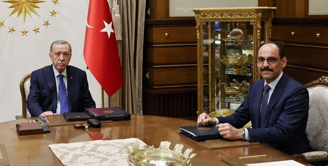 Erdoğan ile MİT Başkanı Kalın'dan basına kapalı görüşme