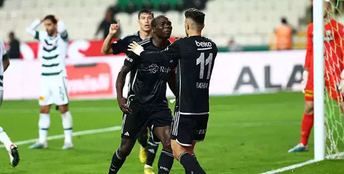 Beşiktaş'tan, Konyaspor deplasmanında 2 farklı galibiyet