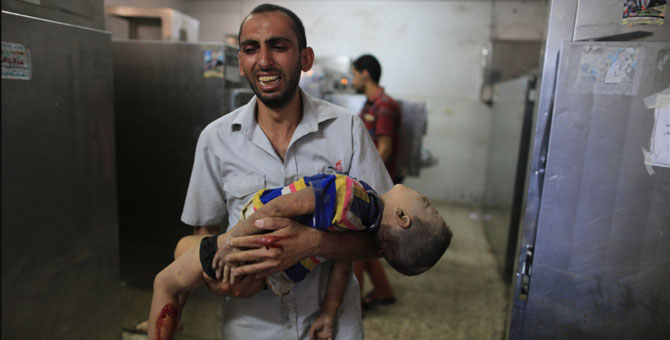 Gazze'de bir günde 344'ü çocuk olmak üzere 756 kişi öldürüldü