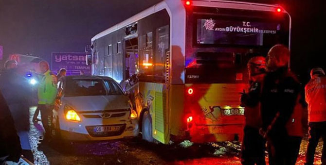 Aydın'da zincirleme kaza: 6 araç birbirine girdi: 1 ölü, 10 yaralı