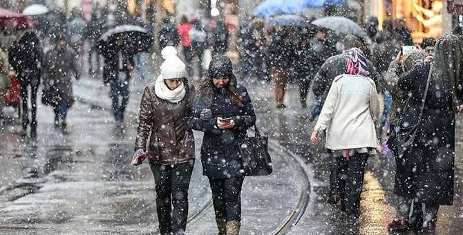 İstanbullulara gök gürültülü kar sağanağı uyarısı
