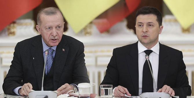 Erdoğan ile Zelenskiy, Rusya-Ukrayna gelişmelerini görüştü
